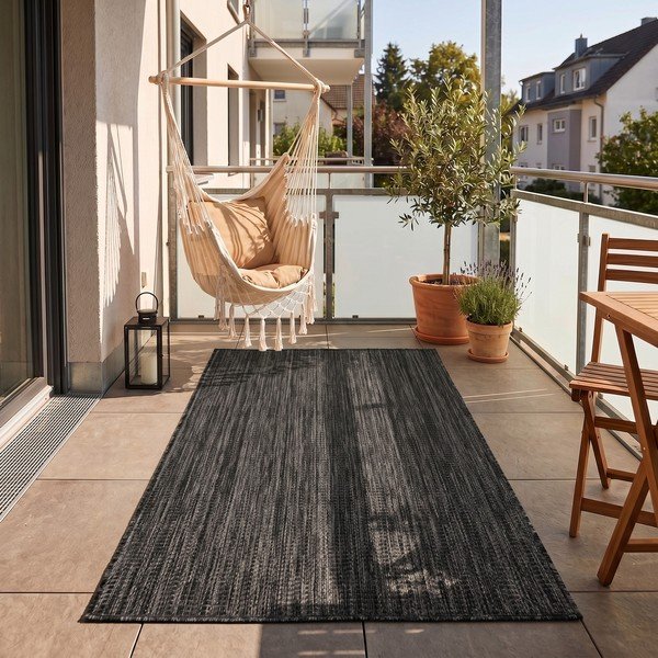 Melns iekštelpu un āra paklājs 60x100 cm Mira 1450 – Ayyildiz Carpets-image-1