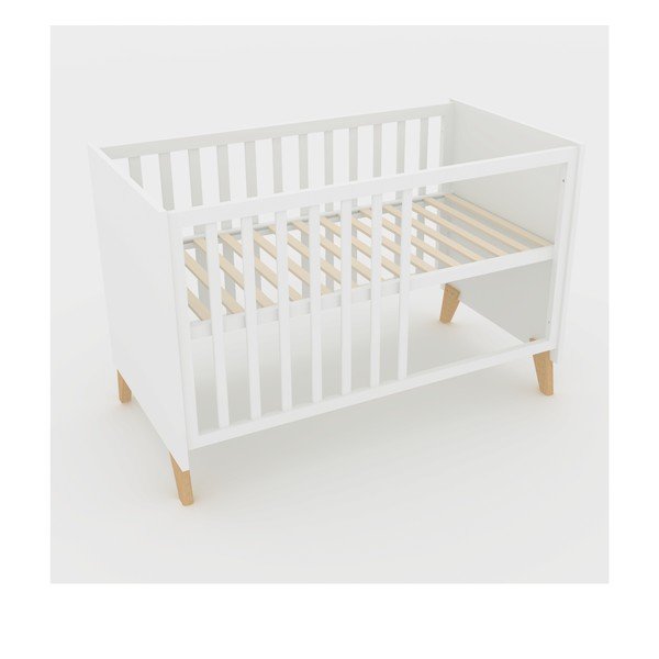 Balta bērnu gultiņa 60x120 cm Léon – Roba-image-3