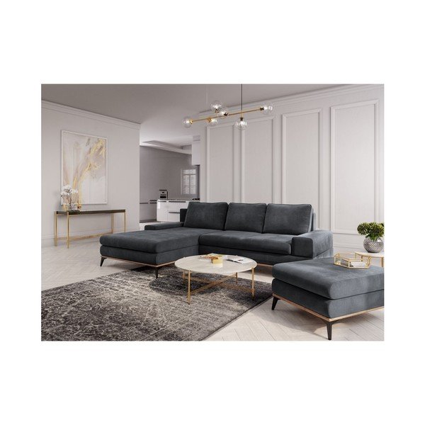 Tumši pelēks samta kāju soliņš Windsor & Co Sofas Astre-image-3