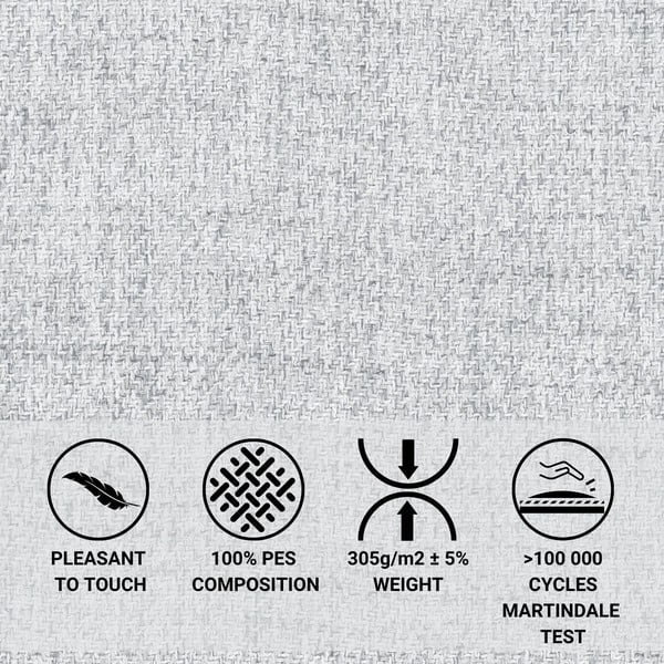 Gaiši pelēka polsterēta divvietīga gulta ar veļas kasti un redelēm 160x200 cm Baleine – Maison de Rêve-image-1