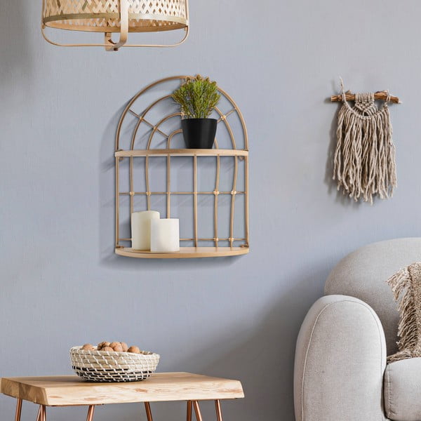 Divstāvu metāla plaukts dabīgā tonī Arch – Mauro Ferretti-image-1