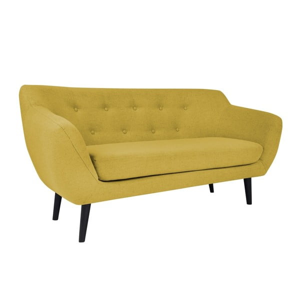Dzeltens dīvāns Mazzini Sofas Piemont, 158 cm