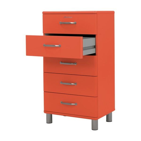 Sarkana augsta kumode 60x111 cm Malibu – Tenzo-image-1