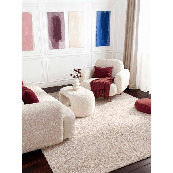 Krēmkrāsas ar rokām darināts buklē paklājs 200x290 cm Notting Hill Portobello – Ted Baker-image-1