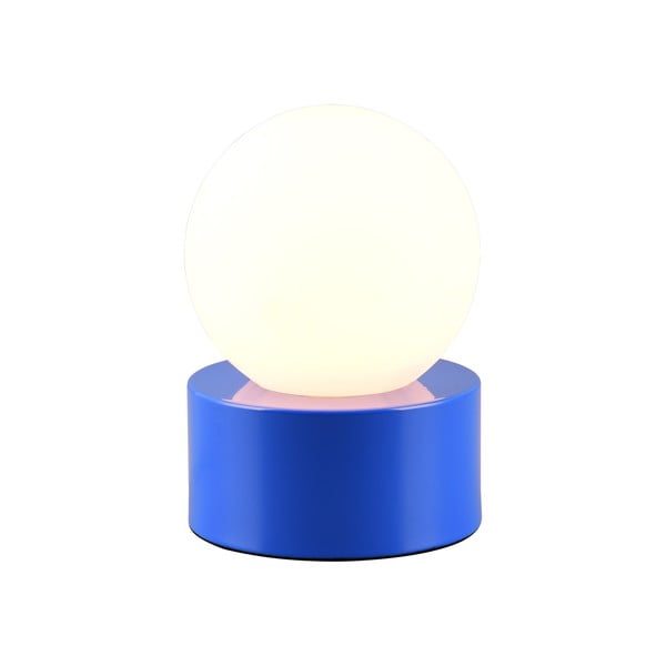 Zila galda lampa ar stikla abažūru (augstums 17 cm) Countess – Trio-image-1