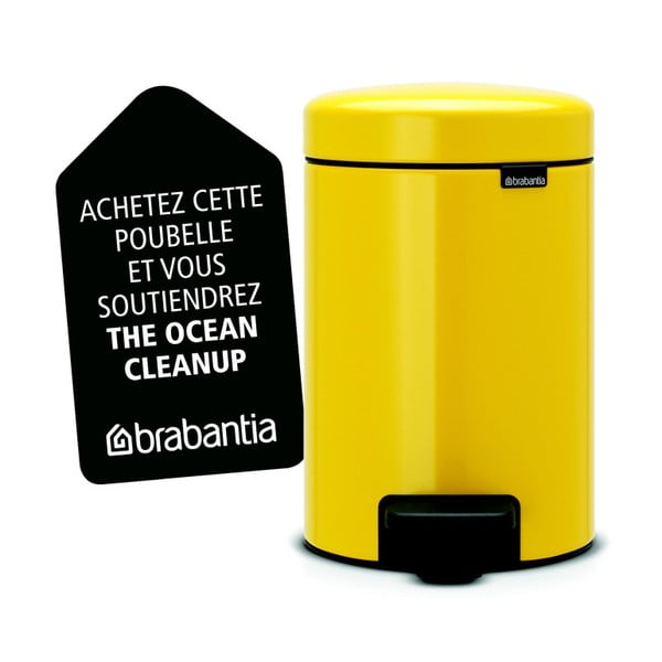 Brabantia Newicon dzeltena pedāļu tvertne, 3 l-image-2