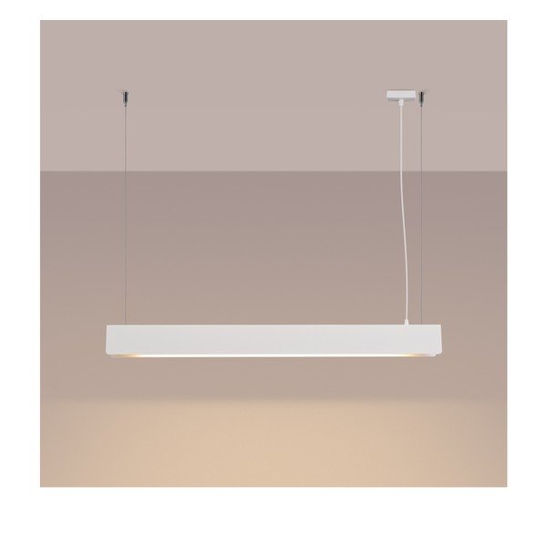 Balta metāla LED piekaramā lampa Nebula – Sollux-image-1