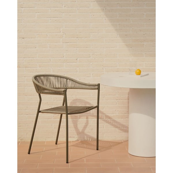 Haki mākslīgās rotangpalmas pusdienu krēsli (4 gab.) Futadera – Kave Home-image-1