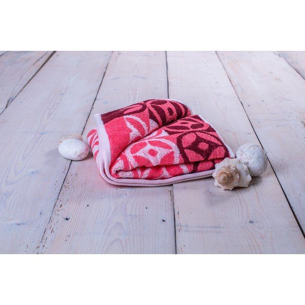 Rozā kokvilnas dvielis 70x140 cm Compass – JAHU collections-image-1