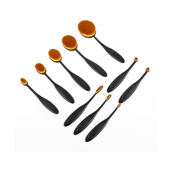 11 ovālu kosmētikas otu komplekts uzglabāšanas kastītē InnovaGoods-image-3
