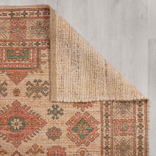 Rozā/terakotas oranžs ar rokām darināts paklājs no džutas maisījuma 60x230 cm Lana Jute – Flair Rugs-image-3