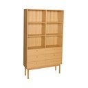 Dabīga toņa grāmatplaukts ar ozolkoka imitāciju 110x190x35 cm Read – Hübsch