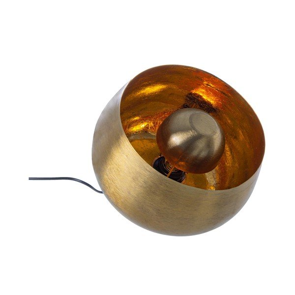 Zelta krāsas metāla galda lampa ar metāla abažūru (augstums 24,5 cm) Ishan – Bizzotto