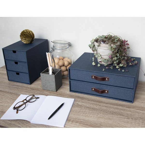Tumši zils 2 līmeņu organizators Bigso, 33 x 25,5 cm-image-1