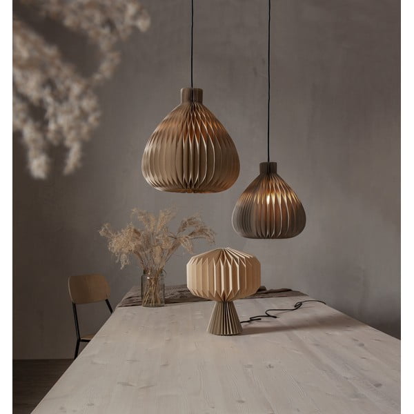 Gaiši brūns abažūrs ø 38 cm Honeycomb – Star Trading-image-3