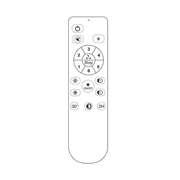 Balta LED griestu lampa ar tālvadību/ar ventilatoru Alan Move – SULION-image-4