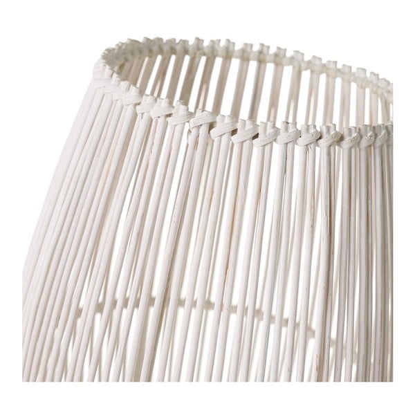Balta bambusa galda lampa ar bambusa abažūru (augstums 29 cm) – Casa Selección-image-2