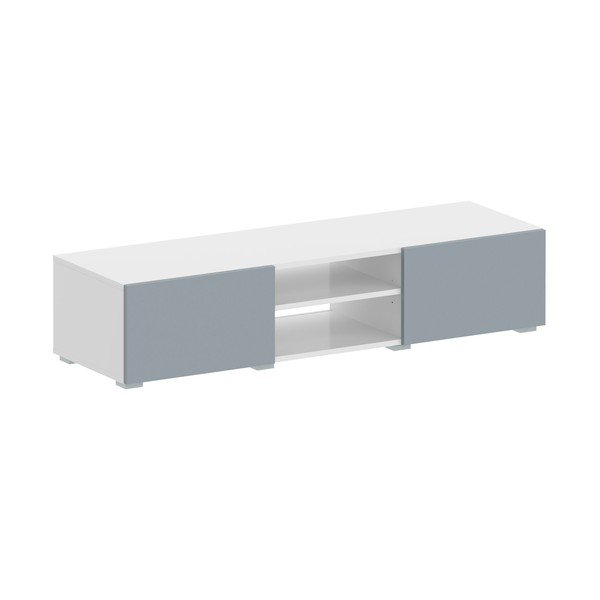 Balts/pelēks TV galdiņš 140x31 cm Podium – TemaHome-image-2