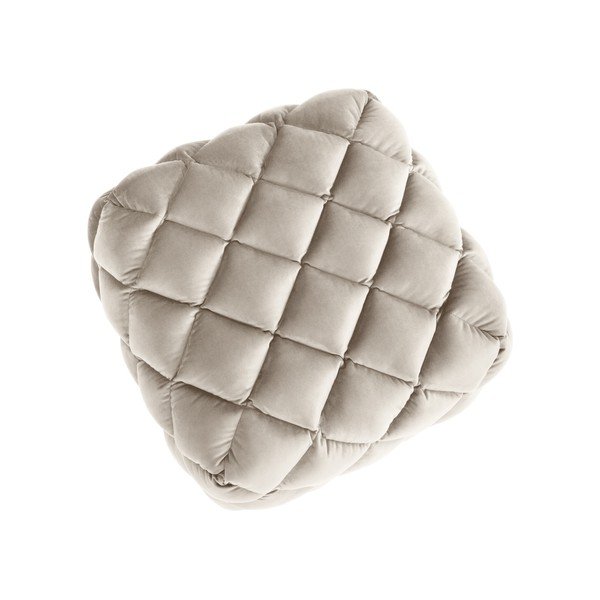 Balts/krēmkrāsas samta pufs Flandrin – Interieurs 86-image-3