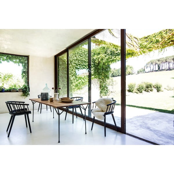 Brūns un balts ēdamistabas krēsls ar oškoka atzveltni Magis Cyborg-image-2