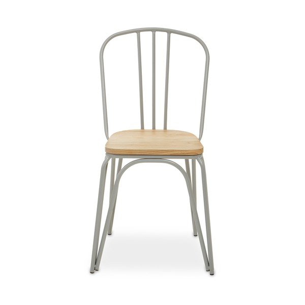 Pelēks/dabīga toņa gobas masīvkoka pusdienu krēsls District – Premier Housewares-image-2