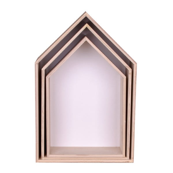 Sada 3 dřevěných polic House Nordic Verona-image-2