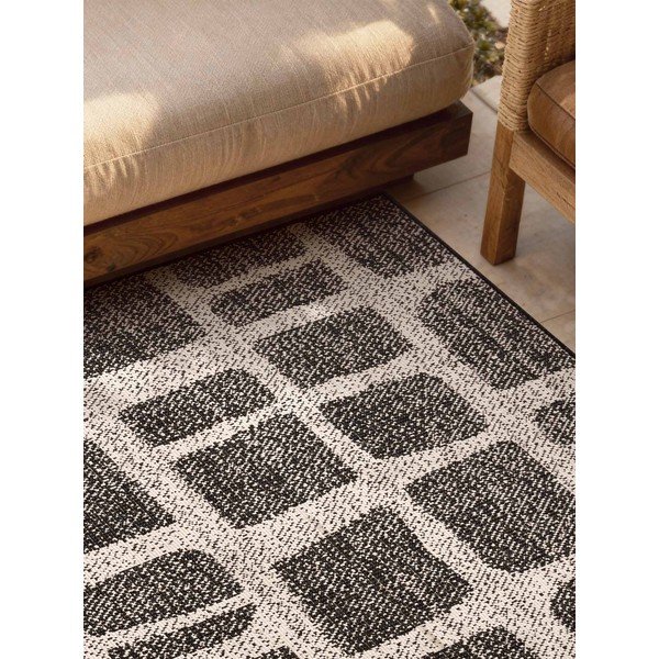 Melns/krēmkrāsas iekštelpu un āra paklājs 160x230 cm Haringey Ruskin – Ted Baker-image-2