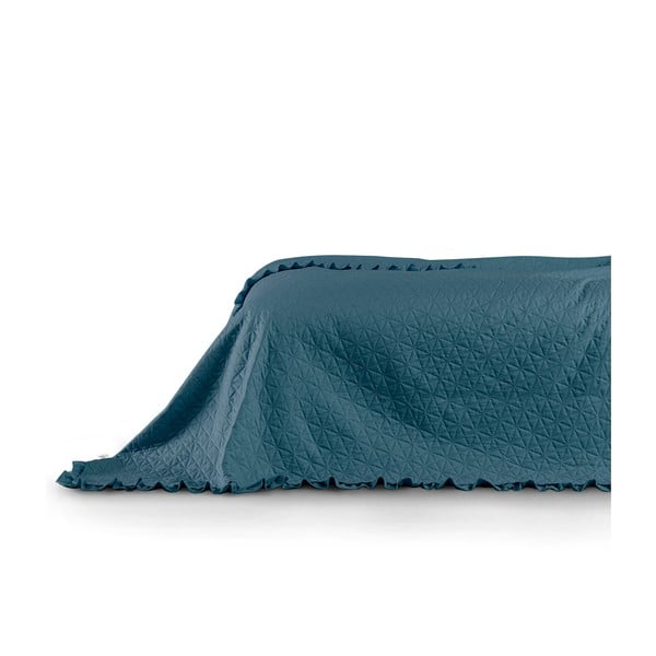 Zils gultas pārklājs AmeliaHome Tilia Marine, 260 x 240 cm