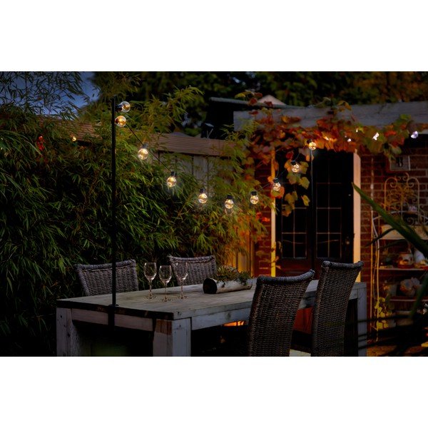Lampiņu virtene ar 10 spuldzēm un saules baterijām garums 220 cm – Esschert Design-image-1