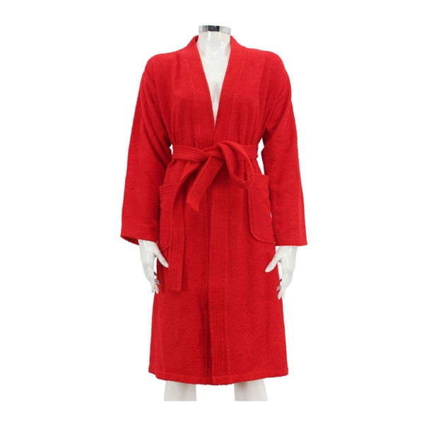 Sarkans sieviešu halāts Smart, izmērs S/M-image-1