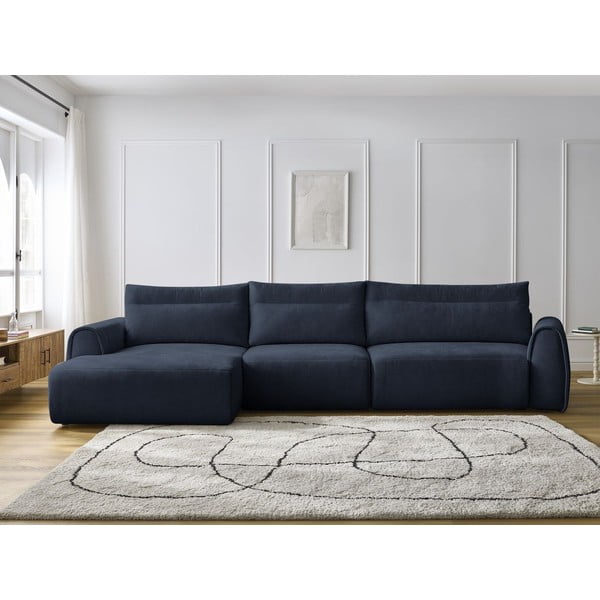 Tumši zils stūra dīvāns Aden – Bobochic Paris-image-1