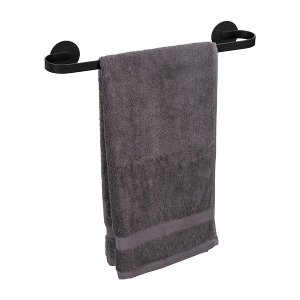 Matēti melns metāla pašlīmējošs dvieļu turētājs Bivio – Wenko-image-4