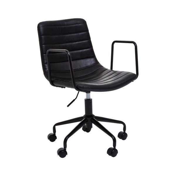 Melns mākslīgās ādas biroja krēsls Forbes – Premier Housewares