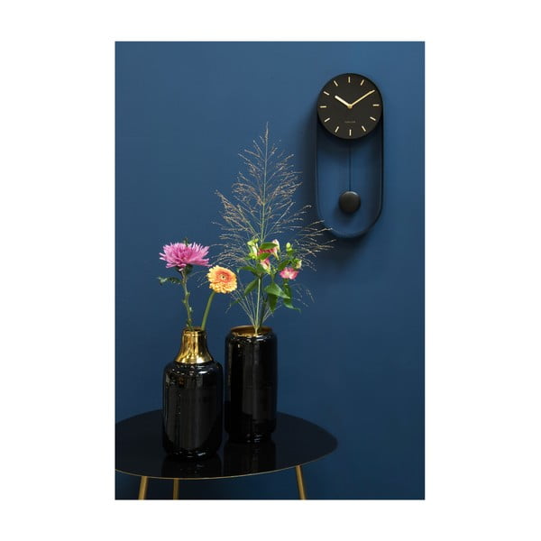 Melns svārsta sienas pulkstenis Karlsson Charm-image-2