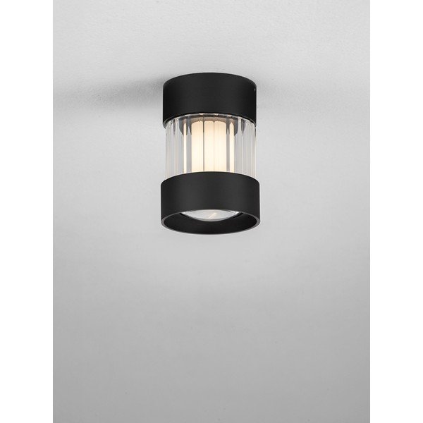 Matēti melna alumīnija LED griestu lampa ar regulējamu spilgtumu ar stikla abažūru Glovia – Nova Luce-image-4