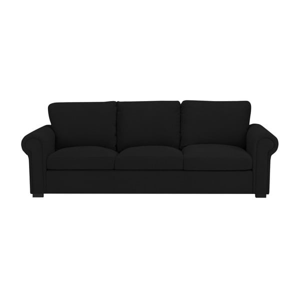 Melns dīvāns Windsor & Co Sofas Hermes, 245 cm