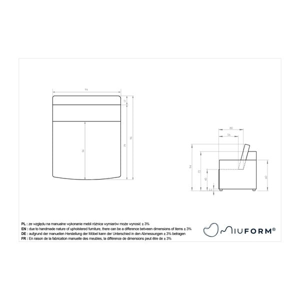 Gaiši brūna modulārā dīvāna daļa Lulu – Miuform-image-4