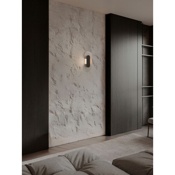 Matēti melna metāla LED sienas lampa Vetrio – Nova Luce-image-2