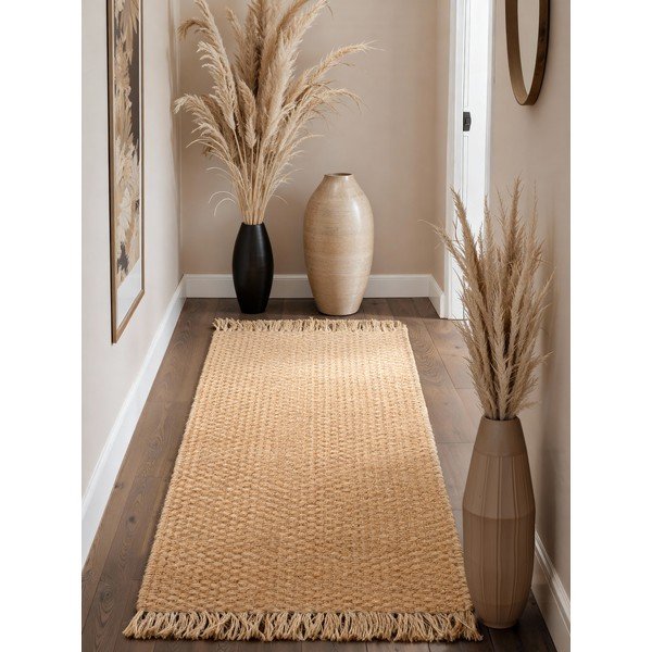 Dabīga toņa divpusējs/ar rokām darināts džutas celiņa paklājs 80x200 cm Fjord – Hanse Home-image-1