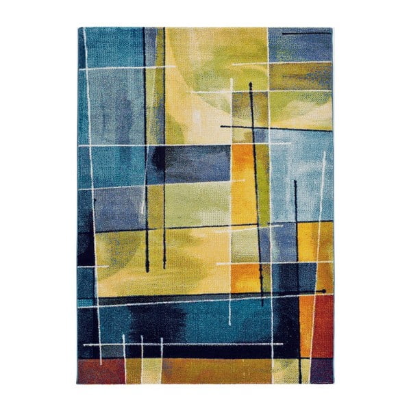 Zils un dzeltens paklājs Universal Lenny Multi, 140 x 200 cm