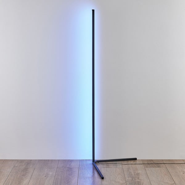 Melna LED stāvlampa (augstums 141 cm) Level – Trio
