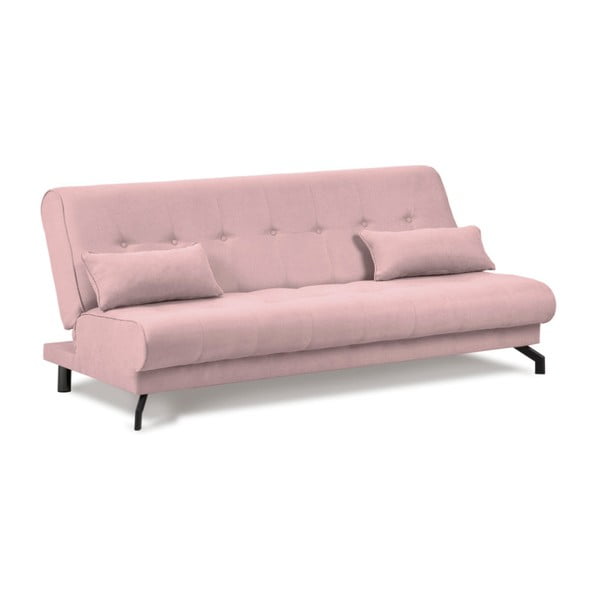 Gaiši rozā dīvāns-guļamvieta Kooko Home Musique