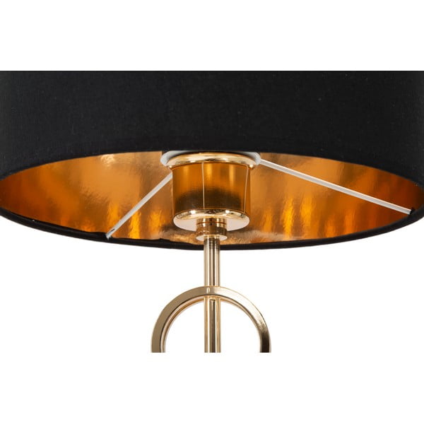 Galda lampa melnā un zelta krāsā Mauro Ferretti Glam Rings, augstums 54,5 cm-image-3
