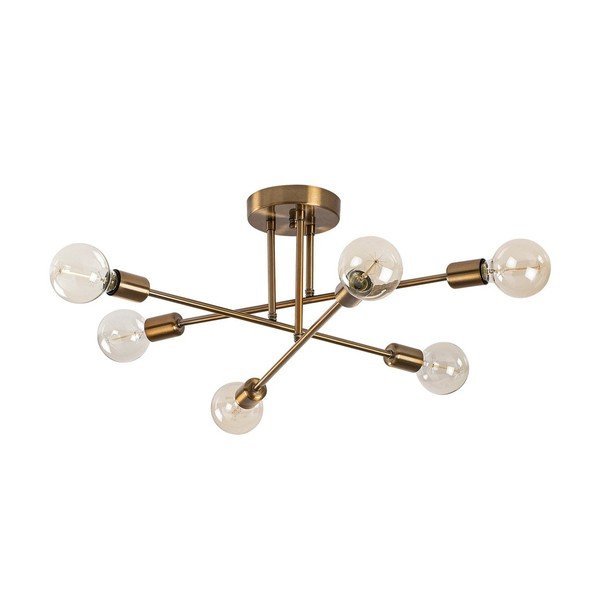 Zelta krāsas griestu lampa 64x64 cm Flower – Opviq lights