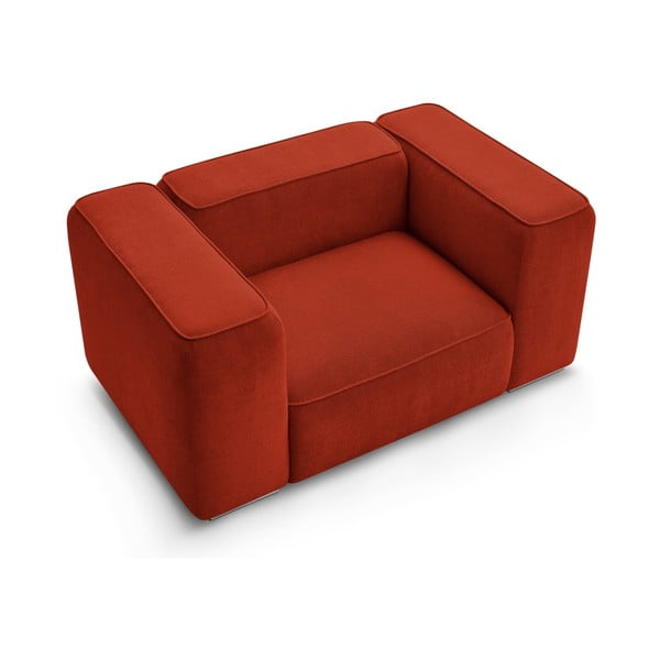 Ķieģeļu sarkans atpūtas krēsls Zephyr – Bobochic Paris-image-4