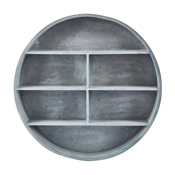 Pelēks plaukts apaļā rāmī Villa Collection