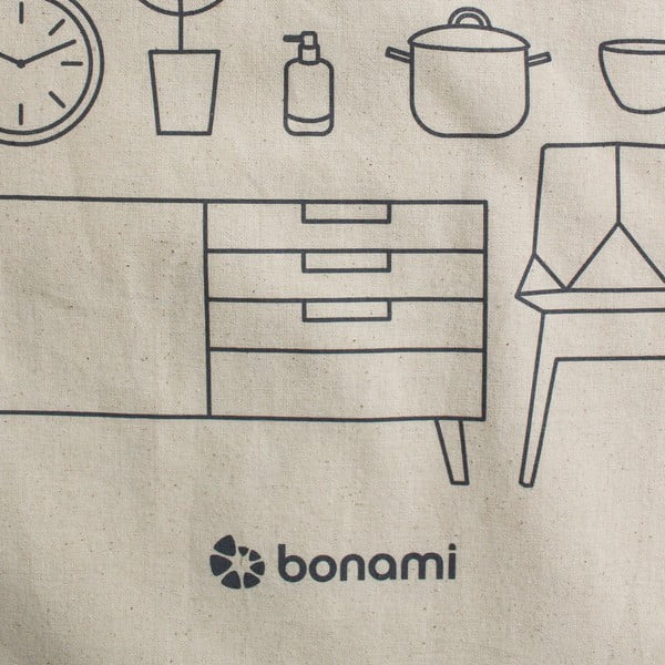 Krēmkrāsas audekla soma Bonami-image-2