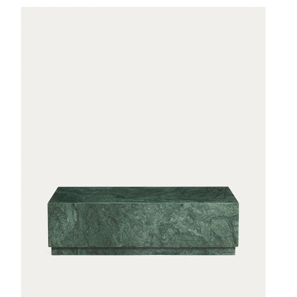 Zaļš marmora žurnālgaldiņš 50x100 cm Sorein – Kave Home-image-3
