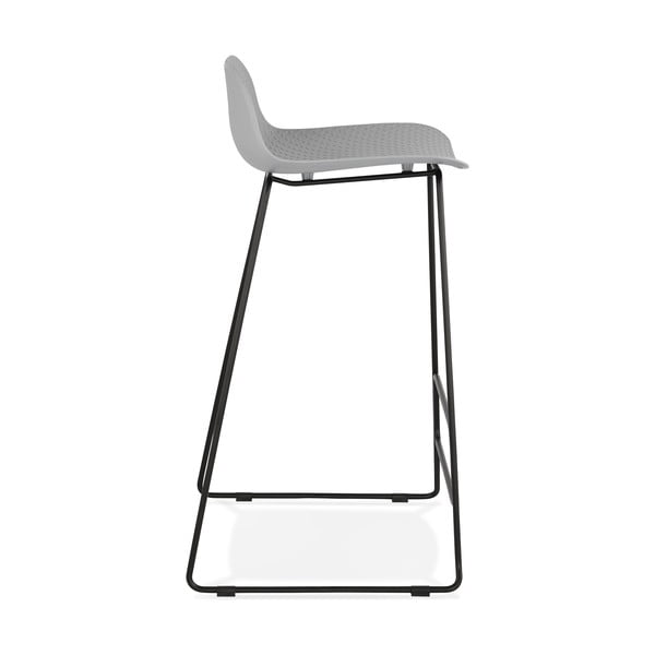 Pelēks bāra krēsls ar melnām kājām Kokoon Slade, sēdekļa augstums 76 cm-image-3