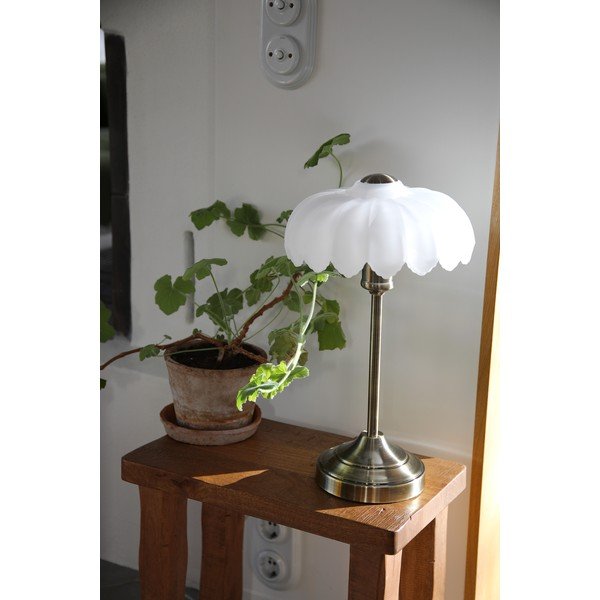 Krēmkrāsas/misiņa krāsas galda lampa (augstums 43 cm) Kurage – Markslöjd-image-1